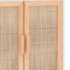 vidaXL Ντουλάπι Λευκό 60 x 30 x 70 εκ. από Μασίφ Πεύκο & Φυσικό Ρατάν
