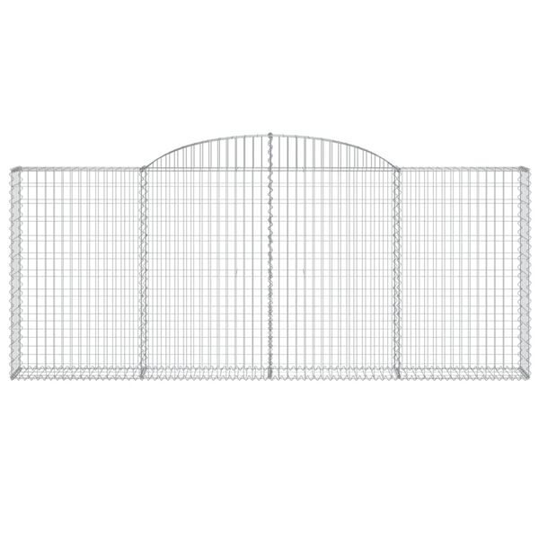 vidaXL Συρματοκιβώτια Τοξωτά 8 τεμ. 300x30x120/140 εκ. Γαλβαν. Ατσάλι