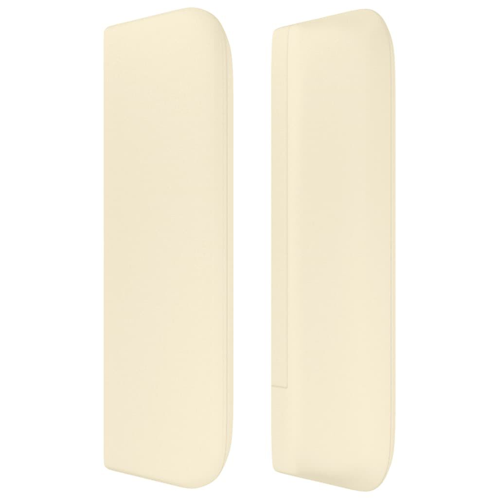 vidaXL Κεφαλάρι με Πτερύγια Κρεμ 103x16x78/88 εκ. Συνθετικό Δέρμα
