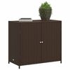 vidaXL Ντουλάπι Αποθήκευσης Κήπου Καφέ 83x45x76 εκ. Συνθετικό Ρατάν