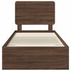 vidaXL Σκελετός Κρεβατιού Καφέ δρυς 75 x 190 cm Επεξεργασμένο ξύλο