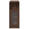 vidaXL Τραπέζι Μπαρ με Ράγες Καφέ Δρυς 101x40x103,5 εκ. Επεξεργ. Ξύλο