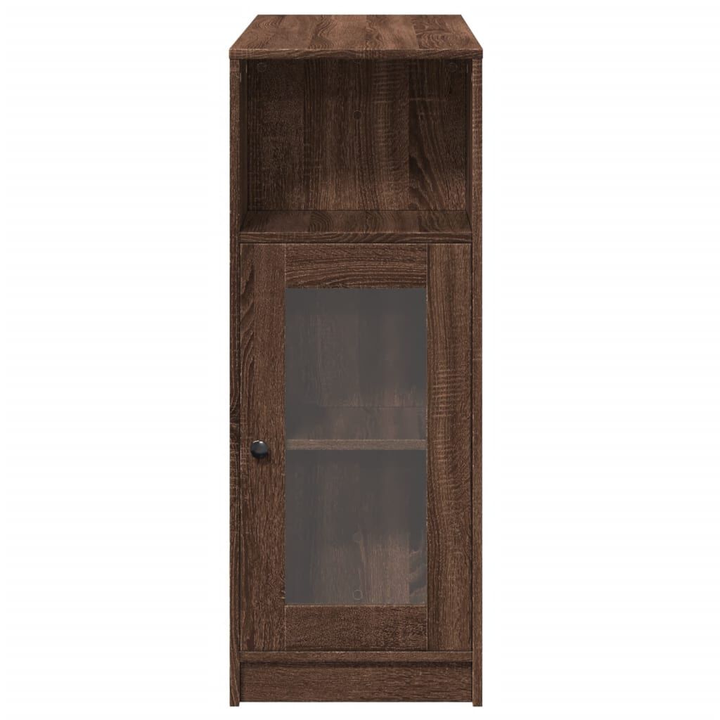 vidaXL Τραπέζι Μπαρ με Ράγες Καφέ Δρυς 101x40x103,5 εκ. Επεξεργ. Ξύλο