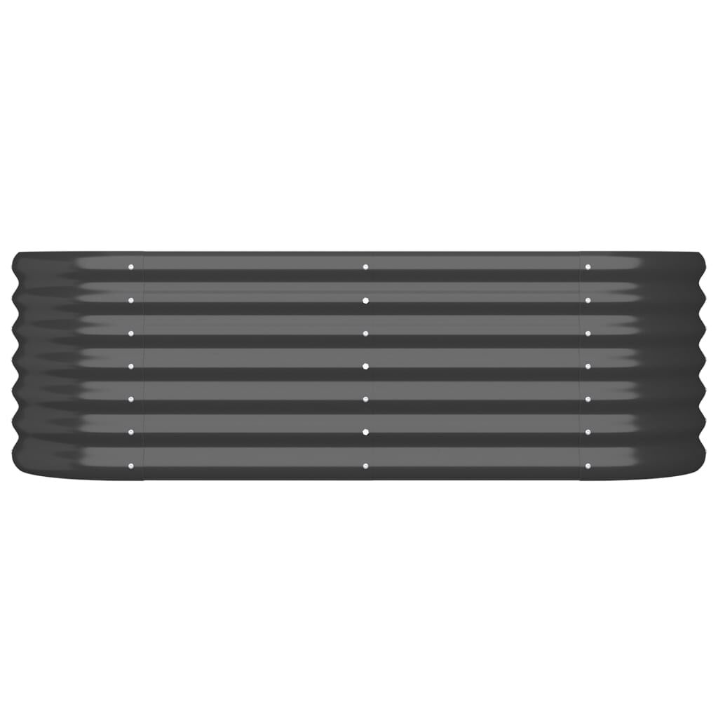 vidaXL Ζαρντινιέρα Υπερυψ. Ανθρακί 114x40x36 εκ. Ατσάλι Ηλεκτρ. Βαφή