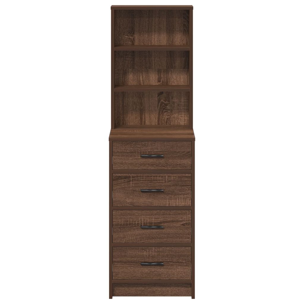 vidaXL Υψηλός Κάδος Καφέ Δρυς 40x41x135 εκ. Κατασκευασμένο Ξύλο