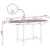vidaXL Σέτ φαγητού για κήπο 5 pcs Καφέ 160 x 80 x 75 cm
