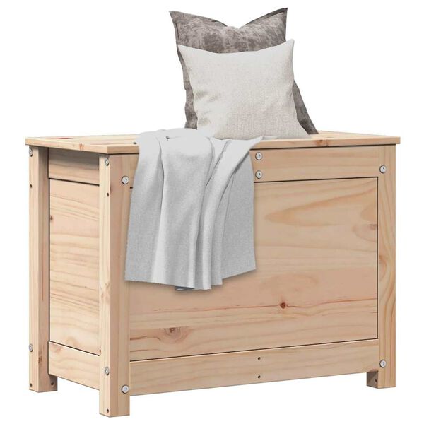 vidaXL Κουτί Αποθήκευσης 60x32x45,5 εκ από Μασίφ Ξύλο Πεύκου