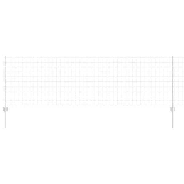 vidaXL Φράχτης με Στήλες. Ασημί 0.8 x 25 m Ατσάλι