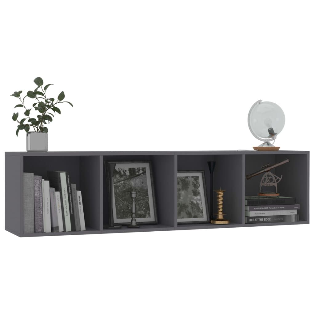 vidaXL Βιβλιοθήκη/Έπιπλο Τηλεόρασης Γκρι 143 x 30 x 36 εκ.