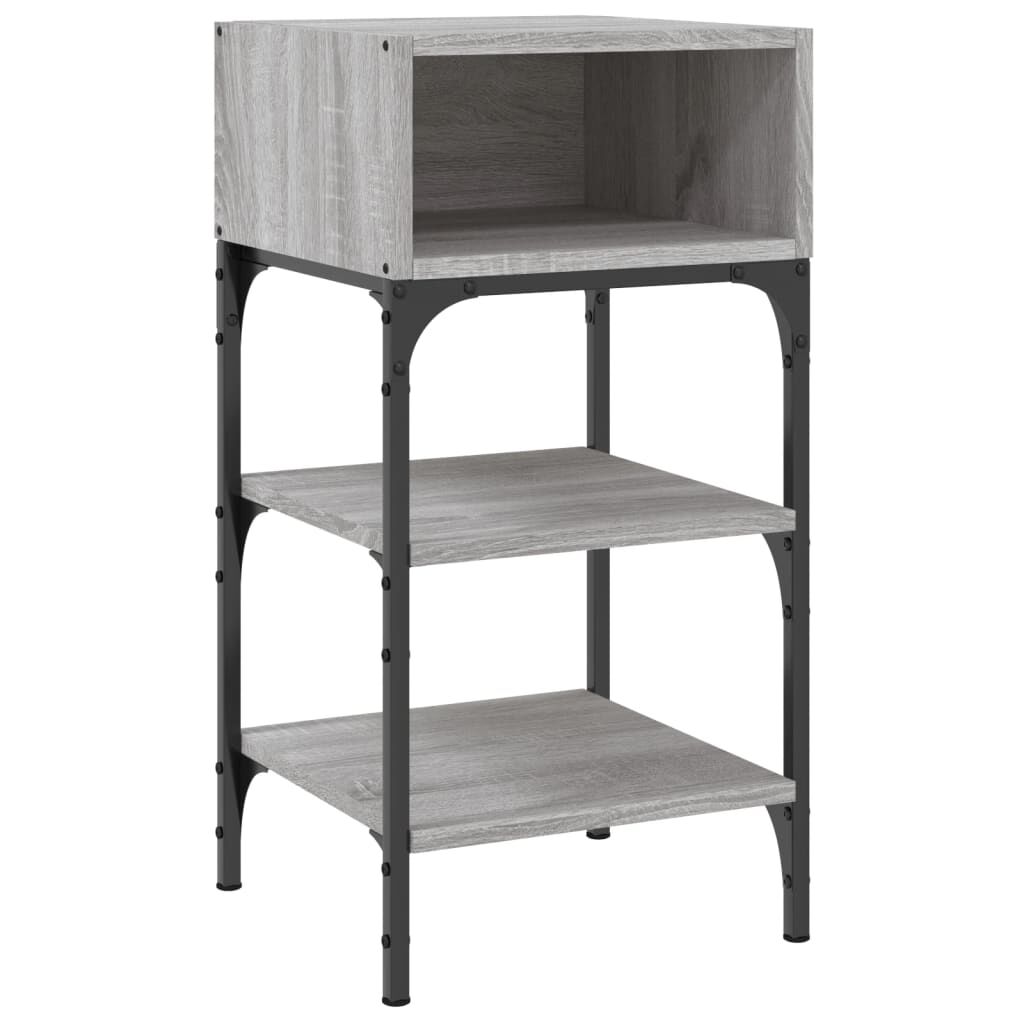 vidaXL Κομοδίνα 2 τεμ. Γκρι Sonoma 35x34,5x70 εκ. Επεξεργασμένο Ξύλο