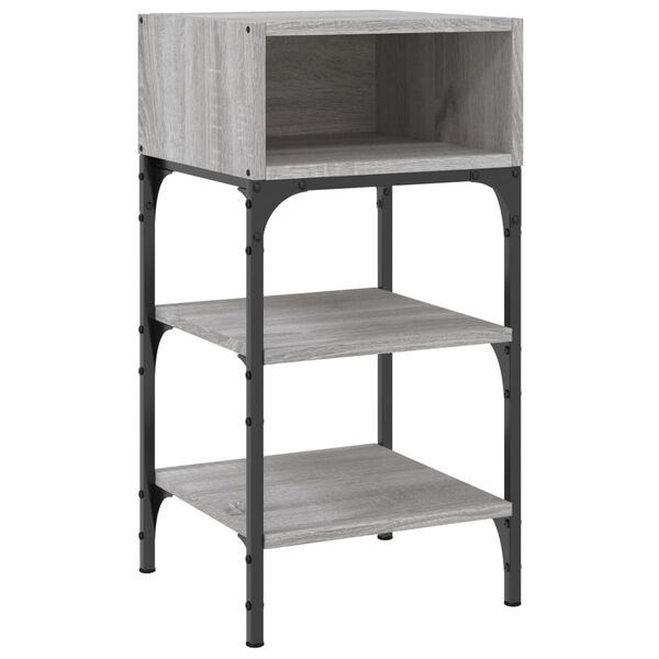 vidaXL Κομοδίνα 2 τεμ. Γκρι Sonoma 35x34,5x70 εκ. Επεξεργασμένο Ξύλο
