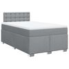 vidaXL Κρεβάτι Boxspring με Στρώμα Ανοιχτό Γκρι 120x200 εκ. Υφασμάτινο