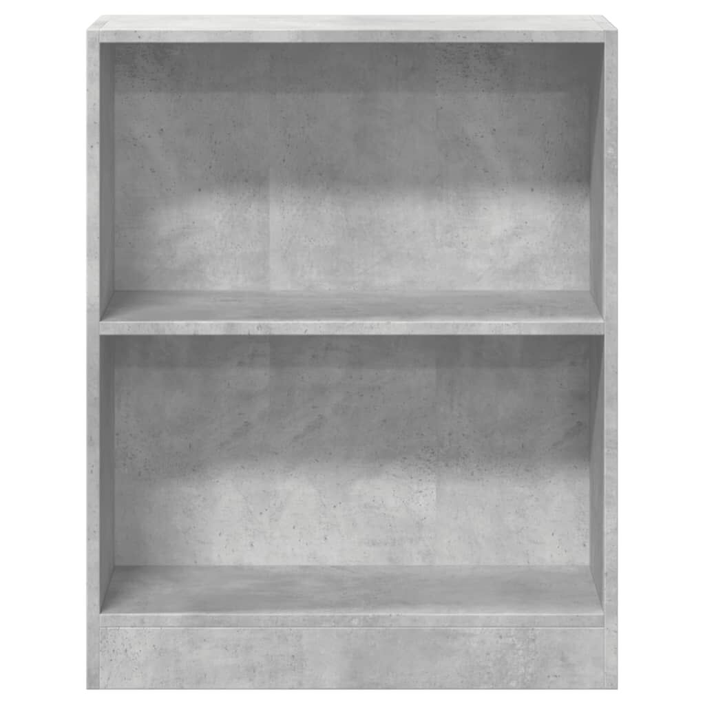 vidaXL Βιβλιοθήκη Γκρι Σκυροδέματος 60x24x76 εκ. Επεξεργασμένο Ξύλο