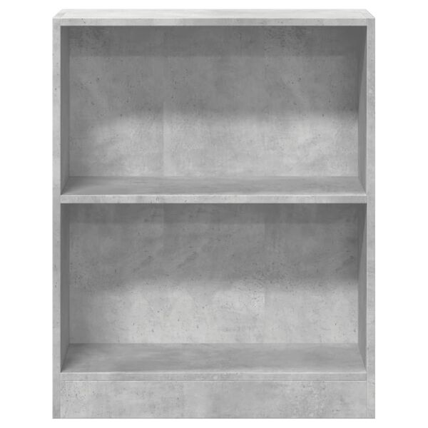 vidaXL Βιβλιοθήκη Γκρι Σκυροδέματος 60x24x76 εκ. Επεξεργασμένο Ξύλο