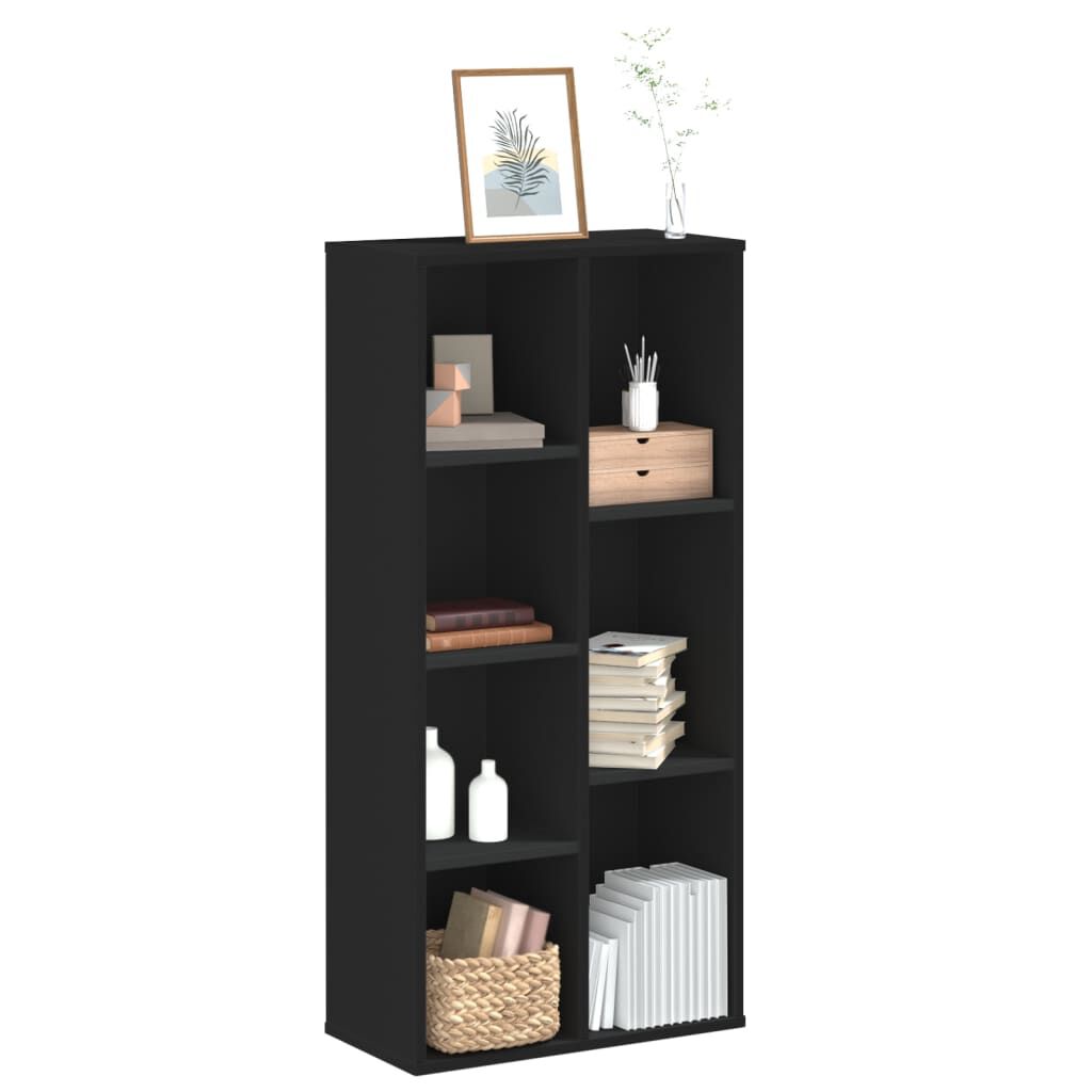 vidaXL Βιβλιοθήκη Μαύρη 50x25x105 εκ. από Επεξεργασμένο Ξύλο