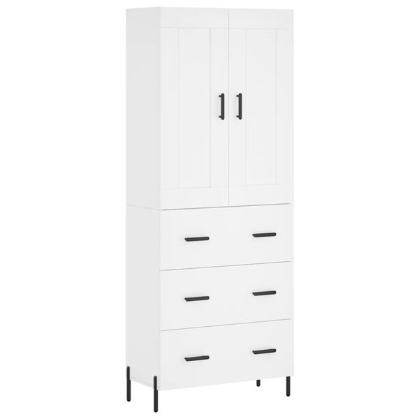 vidaXL Ντουλάπι Λευκό 69,5x34x180 εκ. από Επεξεργασμένο Ξύλο