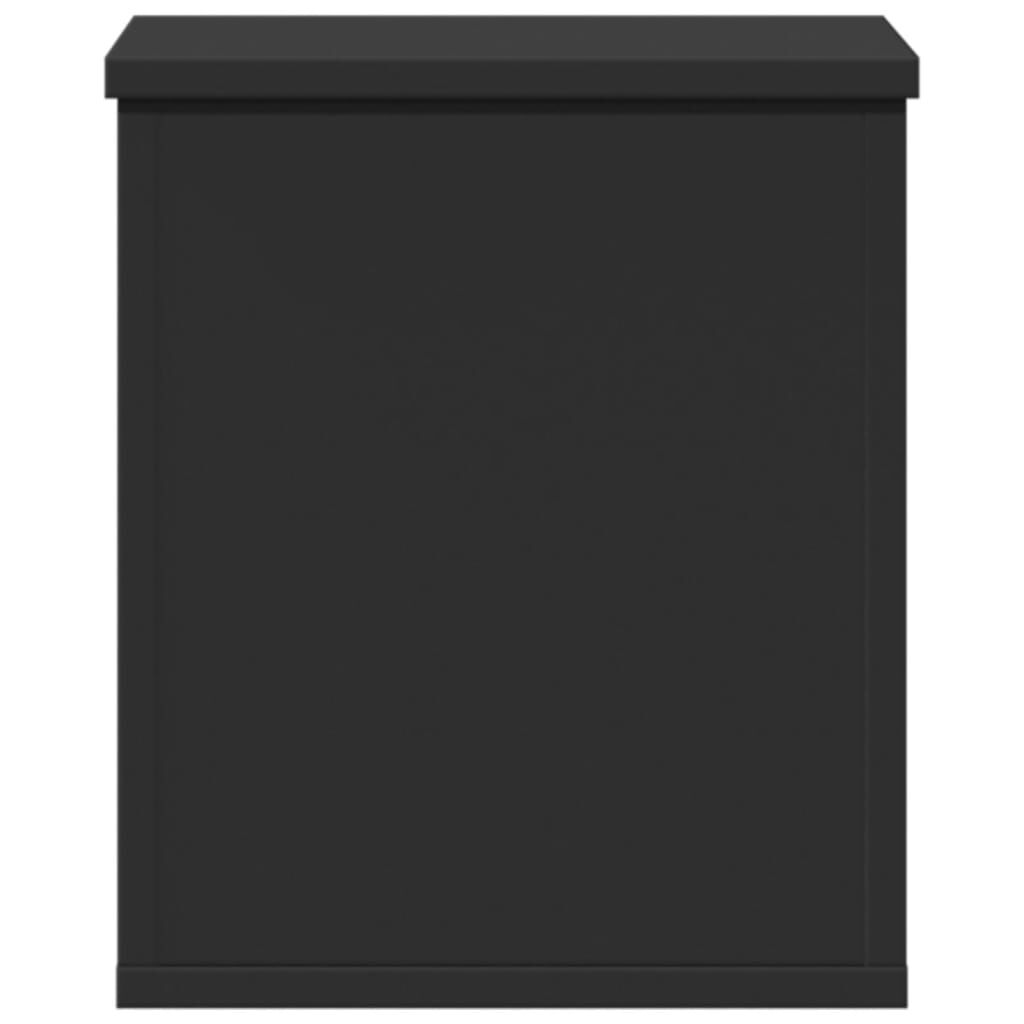 vidaXL Κουτί Αποθήκευσης Μαύρο 30x35x35 εκ. Επεξεργασμένο Ξύλο