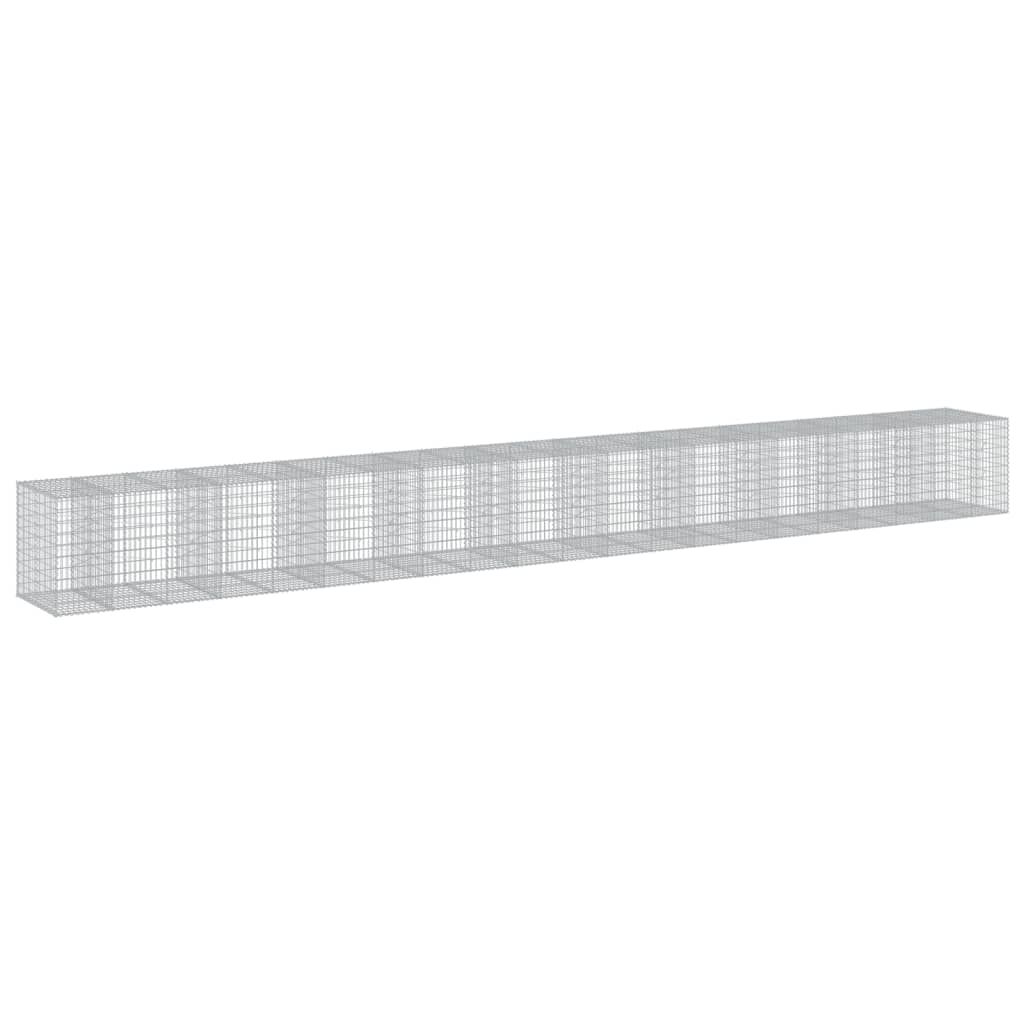 vidaXL Συρματοκιβώτιο με Κάλυμμα 1050x100x100 εκ. Γαλβανισμένο Χάλυβα