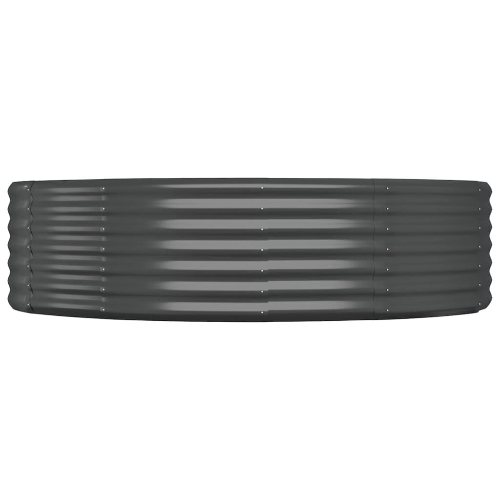 vidaXL Ζαρντινιέρα Ανθρακί 214x140x36εκ Ατσάλι με Ηλεκτρ. Βαφή Πούδρας
