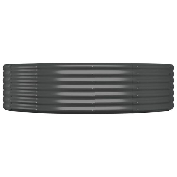 vidaXL Ζαρντινιέρα Ανθρακί 214x140x36εκ Ατσάλι με Ηλεκτρ. Βαφή Πούδρας