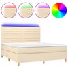 vidaXL &Kappa;&rho;&epsilon;&beta;ά&tau;&iota; Boxspring &mu;&epsilon; &Sigma;&tau;&rho;ώ&mu;&alpha; & LED &Kappa;&rho;&epsilon;&mu; 180x200 &epsilon;&kappa;. &Upsilon;&phi;&alpha;&sigma;&mu;ά&tau;&iota;&nu;&omicron;