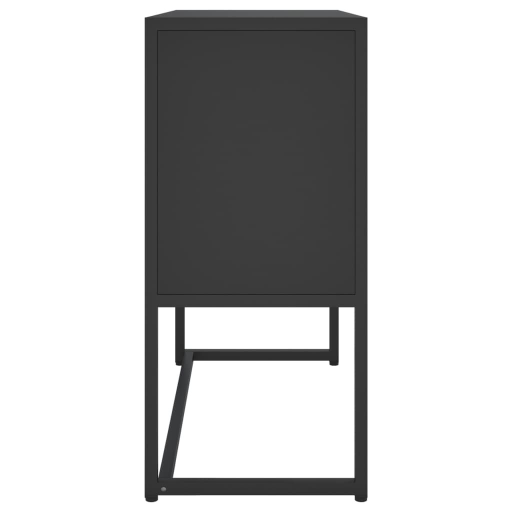 vidaXL Μπουφές Μαύρος 75 x 35 x 75 εκ. από Ατσάλι