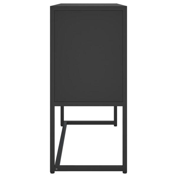 vidaXL Μπουφές Μαύρος 75 x 35 x 75 εκ. από Ατσάλι
