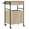 vidaXL Τρόλεϊ Κουζίνας Sonoma Δρυς 56x43x89,5 εκ. Επεξεργασμένο Ξύλο