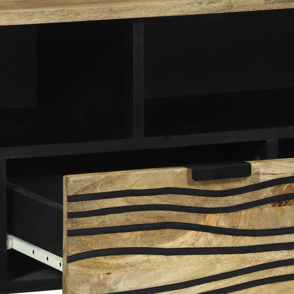 vidaXL Ντουλάπα τηλεόρασης - 100 x 33.5 x 46 εκ., φτιαγμένη από μασίφ ξύλο μάνγκο.