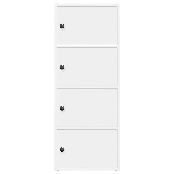 vidaXL Βιβλιοθήκη Λευκή 40x24x102 εκ. από Επεξεργασμένο Ξύλο