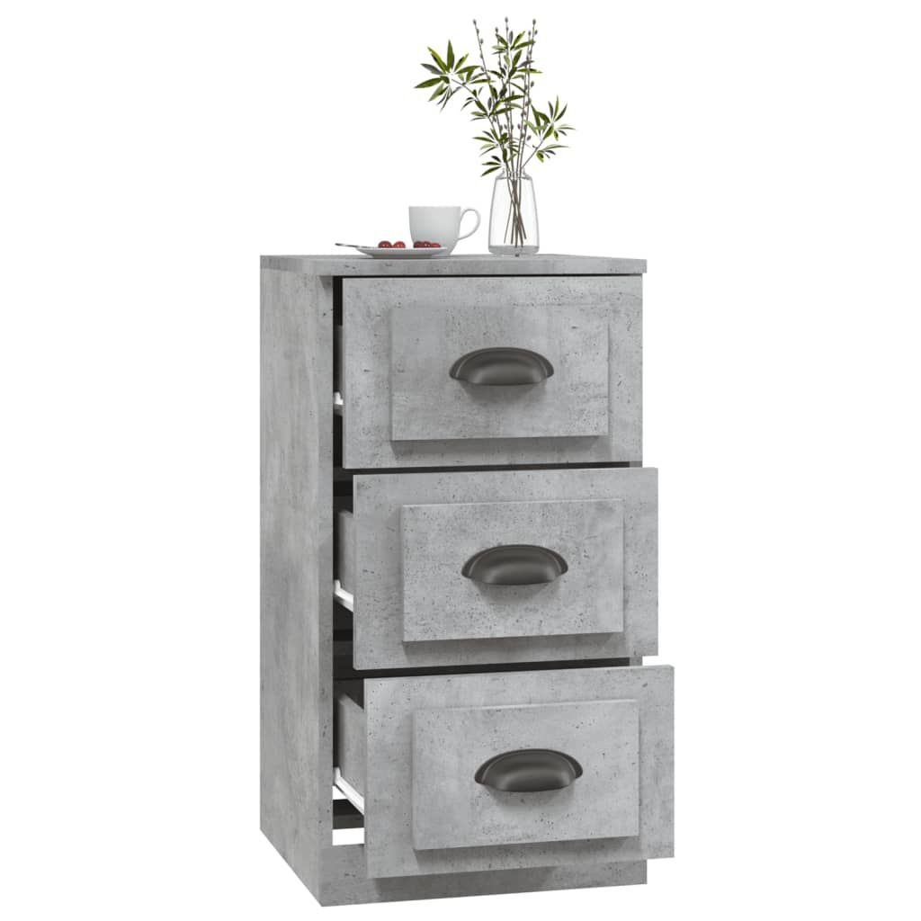 vidaXL Μπουφές Γκρι Σκυροδέματος 36x35,5x67,5 εκ. Επεξεργασμένο Ξύλο