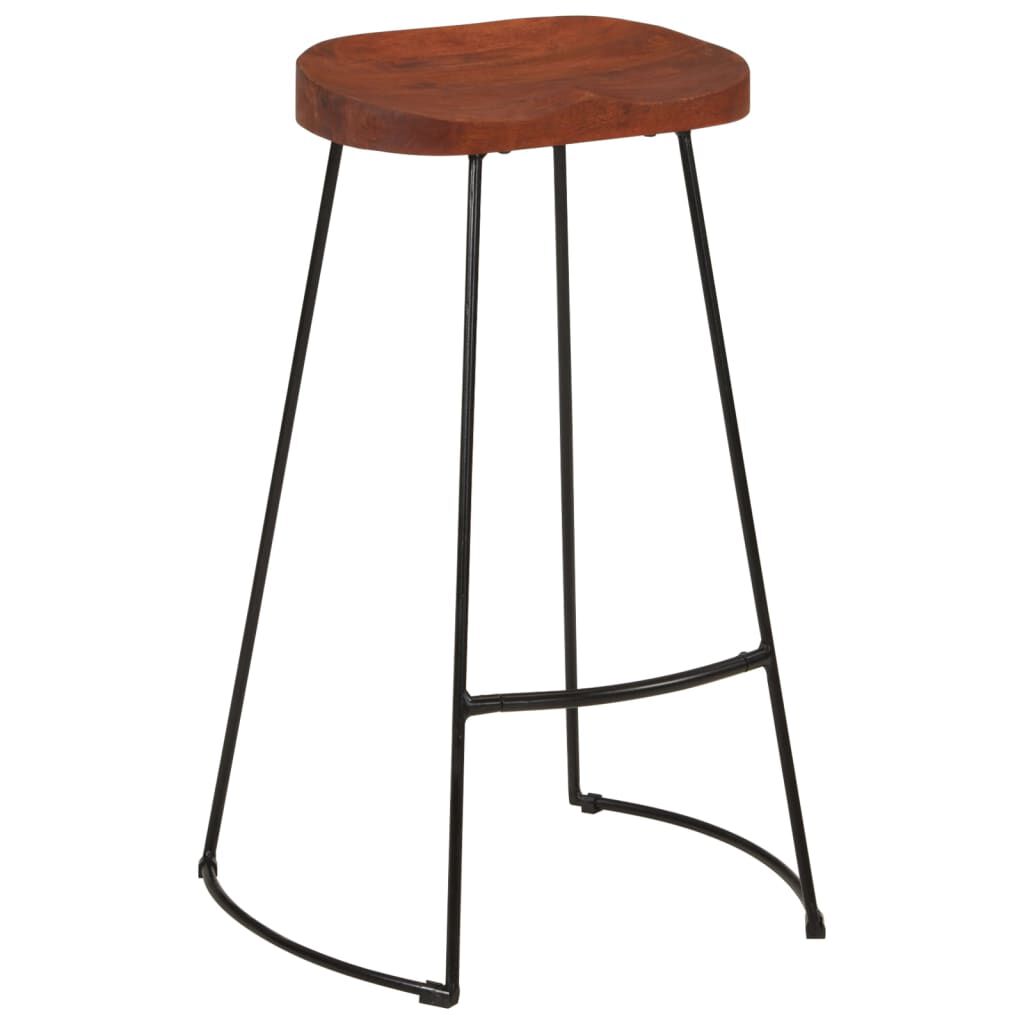 vidaXL Σκαμπό Μπαρ Gavin 2 τεμ. 50x40x78 εκ. από Μασίφ Ξύλο Μάνγκο
