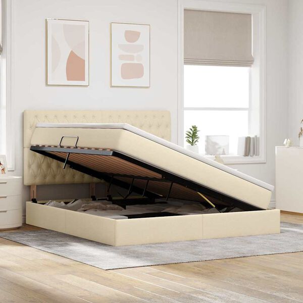 vidaXL &Kappa;&rho;&epsilon;&beta;ά&tau;&iota; &mu;&epsilon; &alpha;&pi;&omicron;&theta;&eta;&kappa;&epsilon;&upsilon;&tau;&iota;&kappa;ό &chi;ώ&rho;&omicron; &kappa;&alpha;&iota; &sigma;&tau;&rho;ώ&mu;&alpha; &Kappa;&rho;έ&mu; 180 x 200 cm