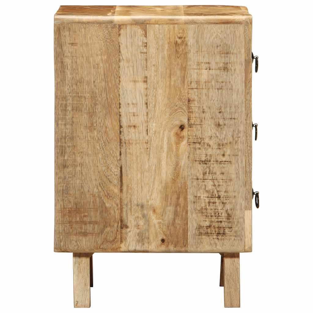 vidaXL Κομοδίνο 2 τεμάχια 37x32x50 cm Στερεό ξύλο ακατέργαστο μάνγκο