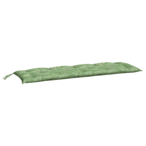 vidaXL Μαξιλάρι Πάγκου Κήπου Σχέδιο Φύλλων 150x50x7 εκ. Ύφασμα Oxford