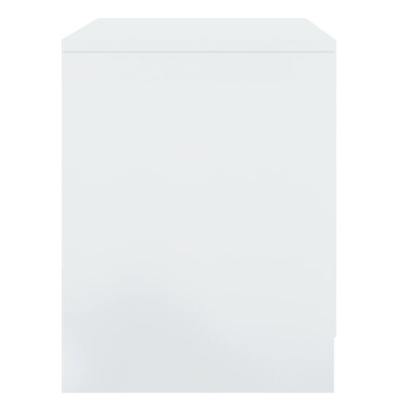 vidaXL Κομοδίνα 2 τεμ. Γυαλ. Λευκό 45x34,5x44,5 εκ. Επεξεργασμένο Ξύλο