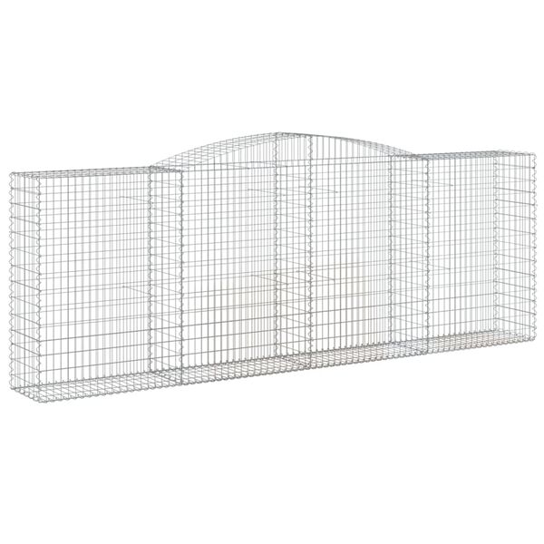 vidaXL Συρματοκιβώτια Τοξωτά 6 τεμ. 400x50x140/160 εκ. Γαλβαν. Ατσάλι