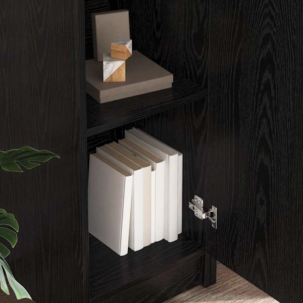 vidaXL Γραφείο 2 pcs Μαύρη Οξυά