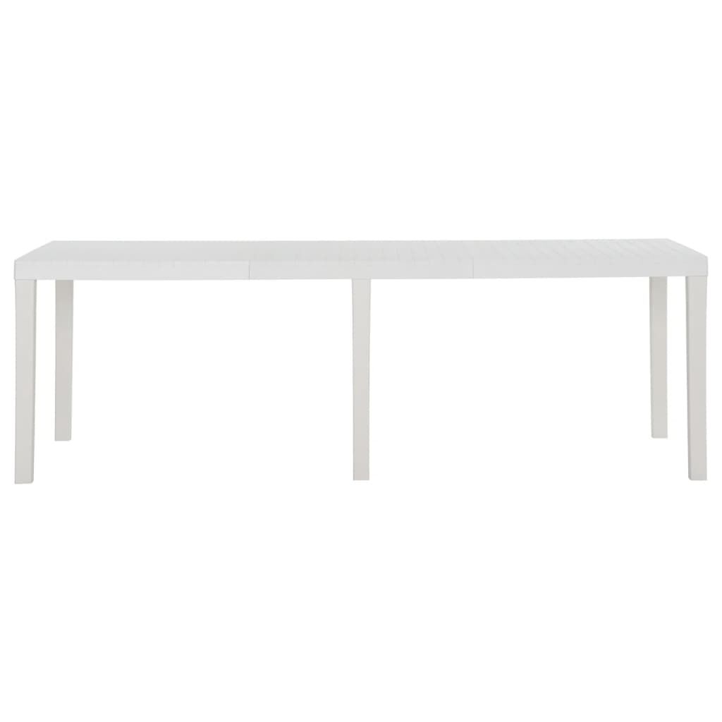 vidaXL Τραπέζι Κήπου Λευκό 220 x 90 x 72 εκ. από Πολυπροπυλένιο