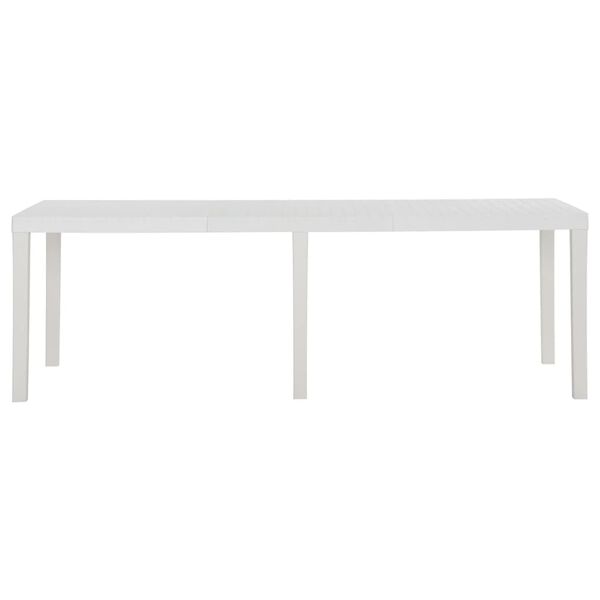 vidaXL Τραπέζι Κήπου Λευκό 220 x 90 x 72 εκ. από Πολυπροπυλένιο