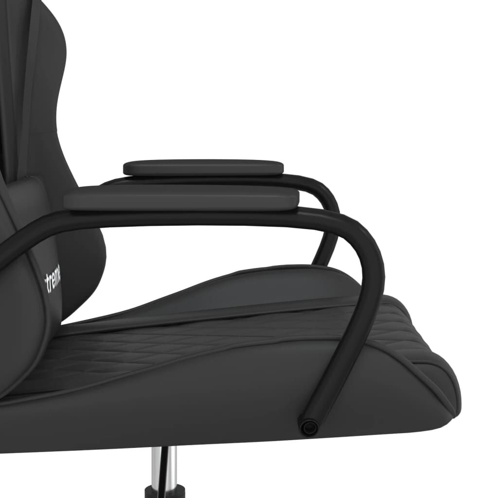 vidaXL Καρέκλα Gaming Μασάζ Μαύρη από Συνθετικό Δέρμα