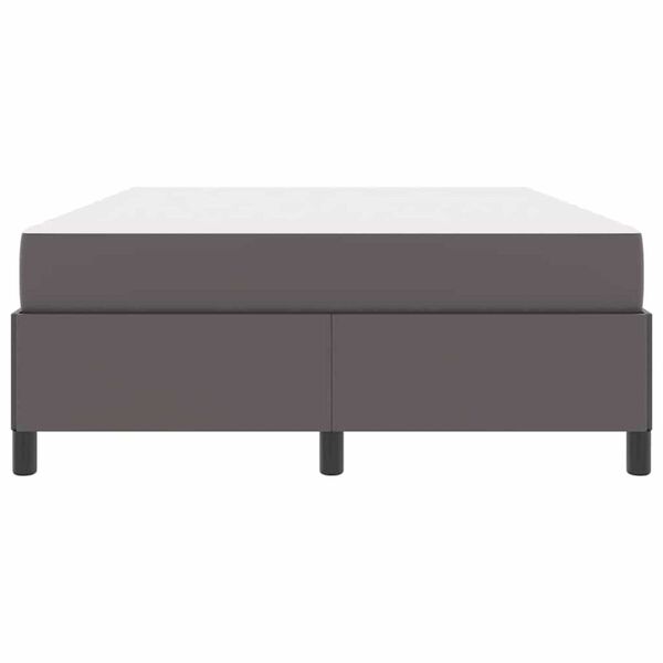 vidaXL Σκελετός κρεβατιού με στρώμα Γκρι 140 x 200 cm Τεχνητό δέρμα