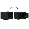 vidaXL Τραπεζάκι σαλονιού with Drawer Μαύρη δρυς 50 x 50 x 36 εκ.