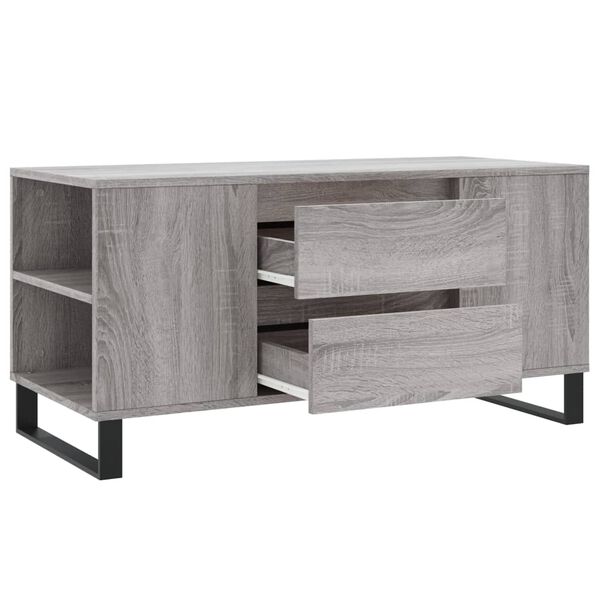 vidaXL Τραπεζάκι Σαλονιού Γκρι Sonoma 102x44,5x50 εκ.