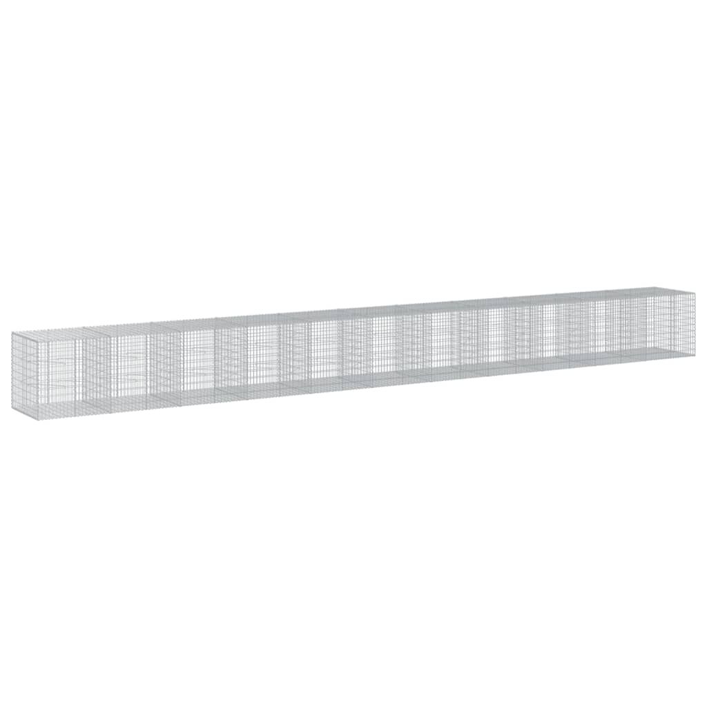 vidaXL Συρματοκιβώτιο με Κάλυμμα 1100x100x100 εκ. Γαλβανισμένο Χάλυβα