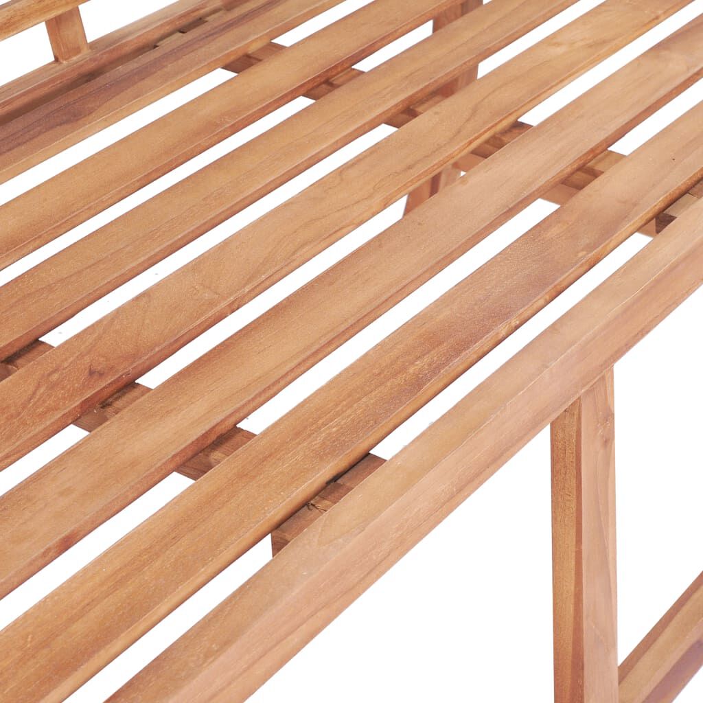 vidaXL Παγκάκι Κήπου 127 x 58,5 x 92,5 εκ. από Μασίφ Ξύλο Teak