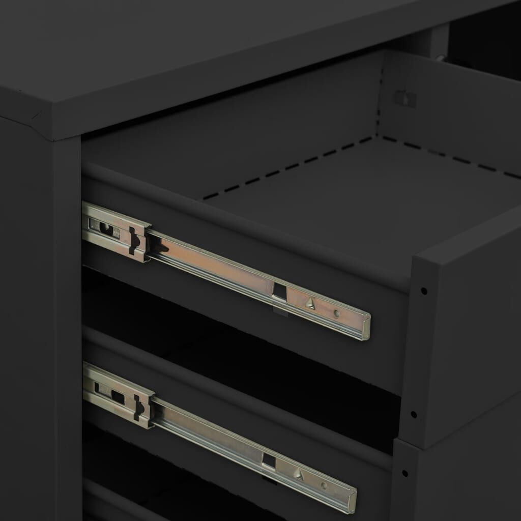 vidaXL Ντουλάπα Γραφείου Ανθρακί 90 x 40 x 102 εκ. Ατσάλινη