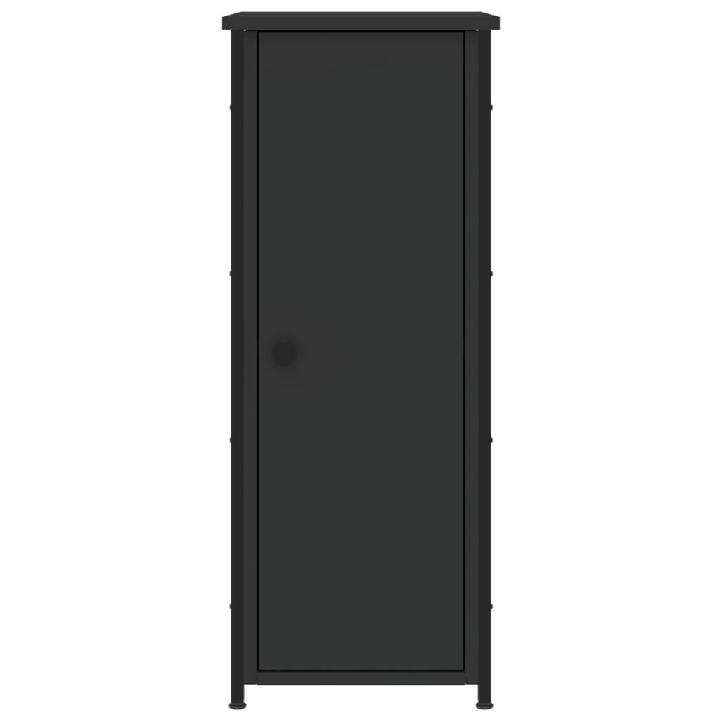 vidaXL Κομοδίνα 2 τεμ. Μαύρα 32x42x80 εκ. από Επεξεργασμένο Ξύλο