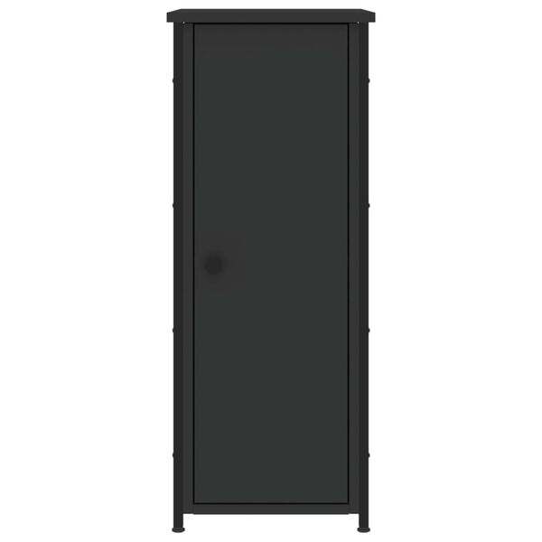vidaXL Κομοδίνα 2 τεμ. Μαύρα 32x42x80 εκ. από Επεξεργασμένο Ξύλο