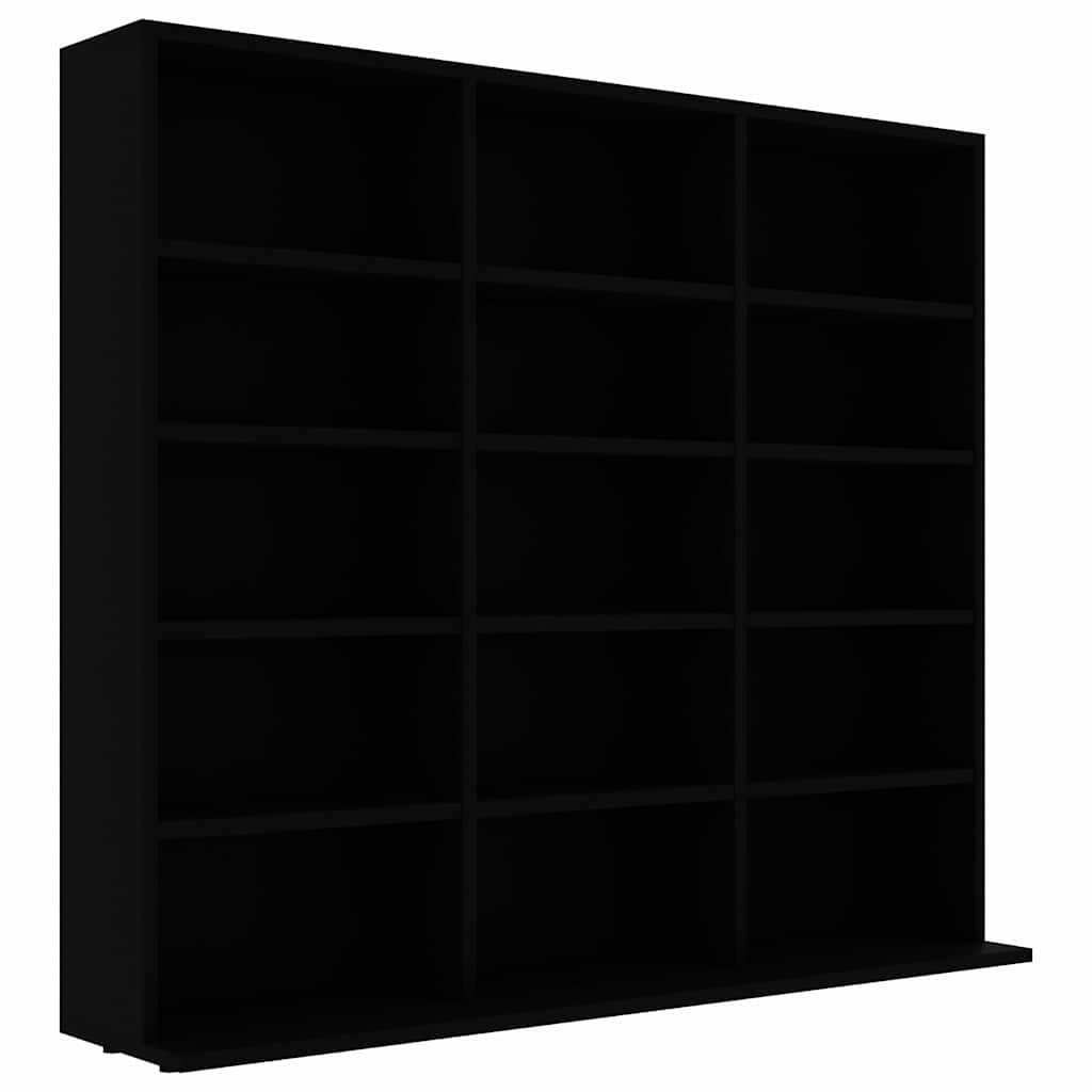 vidaXL Έπιπλο για CD Μαύρο 100 x 23 x 89,5 εκ. από Επεξ. Ξύλο